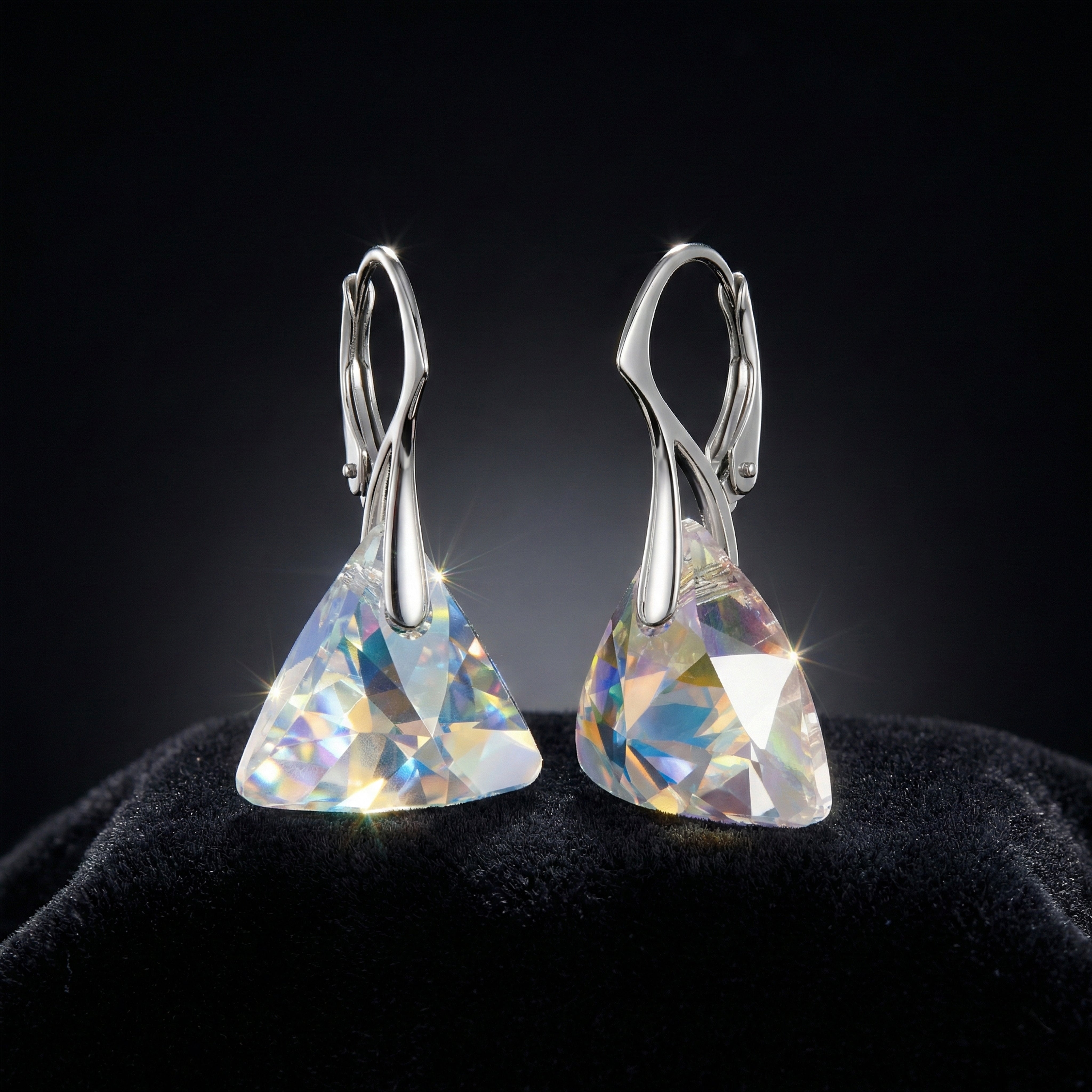 Cleopatra SS - Σκουλαρίκια επιροδιωμένα και Kρύσταλλοι Αυστρίας® - Crystal AB