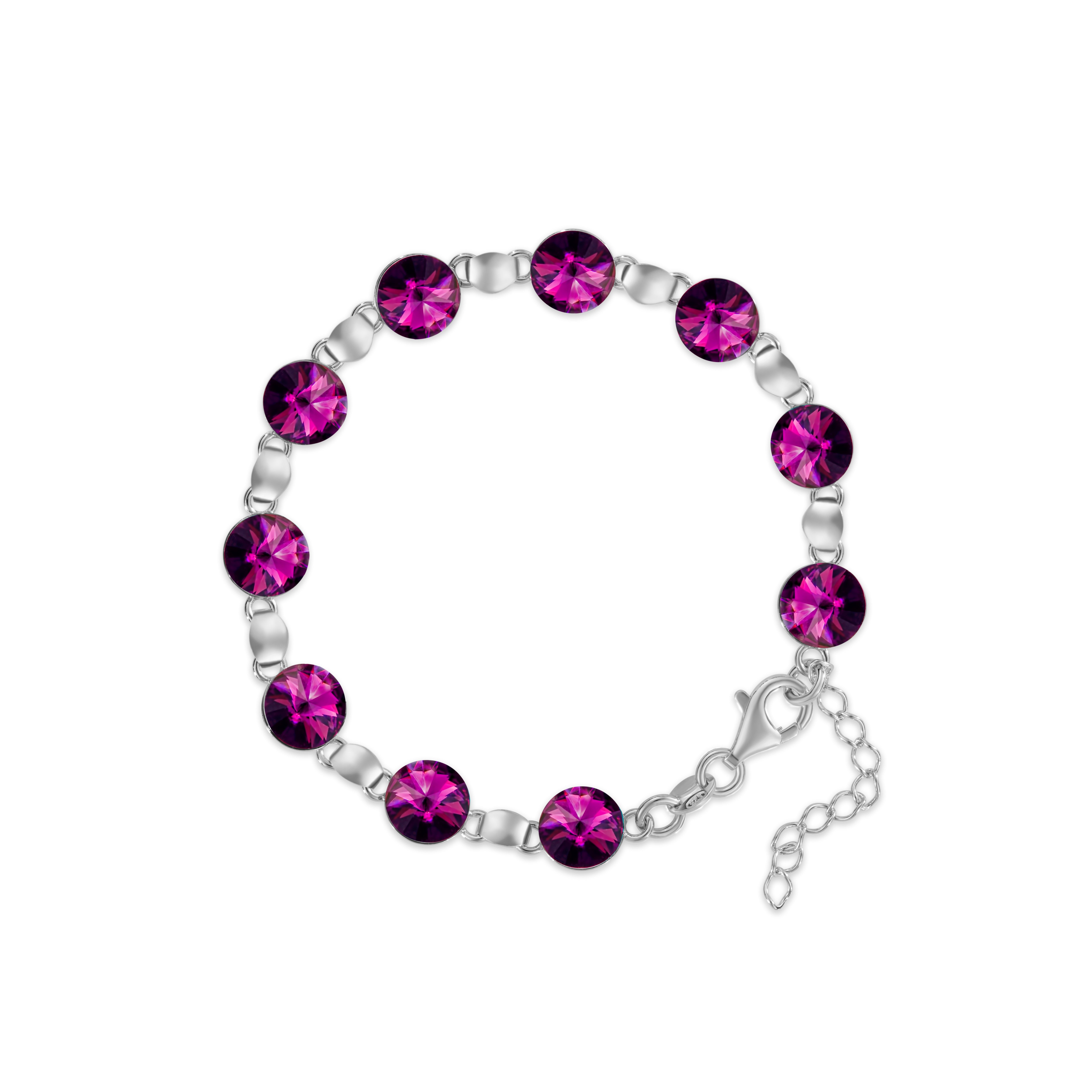 Dorotea SS - Βραχιόλι επιροδιωμένο και κρύσταλλοι Αυστρίας® - Amethyst