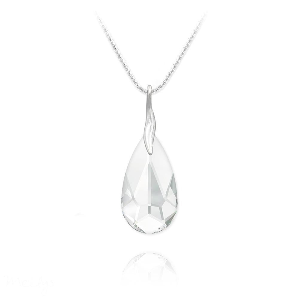 Pandora's Soul - Silver Necklace with Swarovski Crystal-White - Sensa Milano