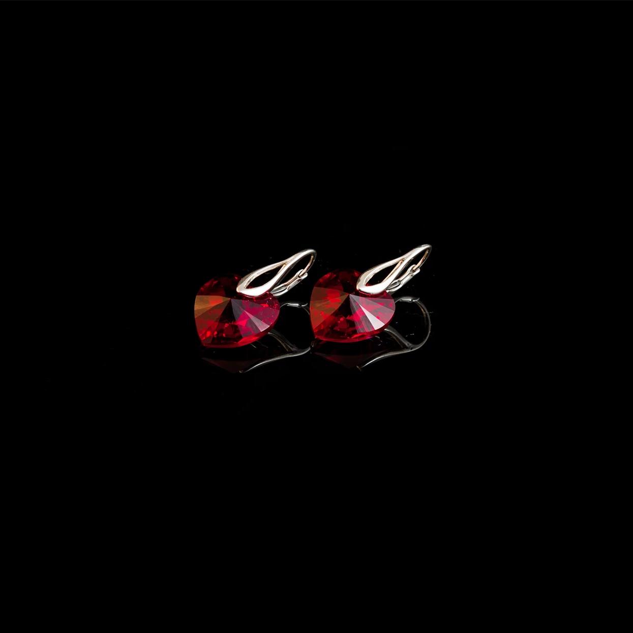 Amore Eterno - Silver Earrings with Swarovski Crystals-Siam AB - Sensa Milano
