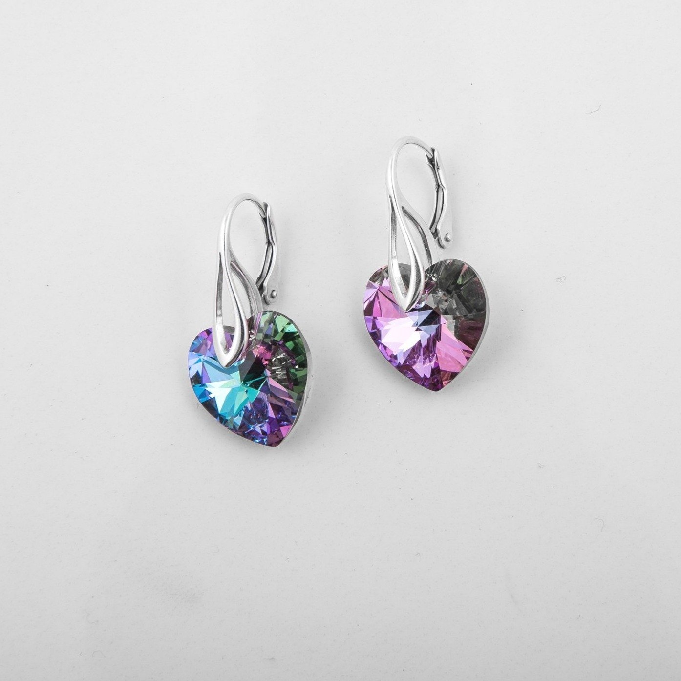 Amore Eterno - Silver Earrings with Swarovski Crystals-Vitrail Light - Sensa Milano