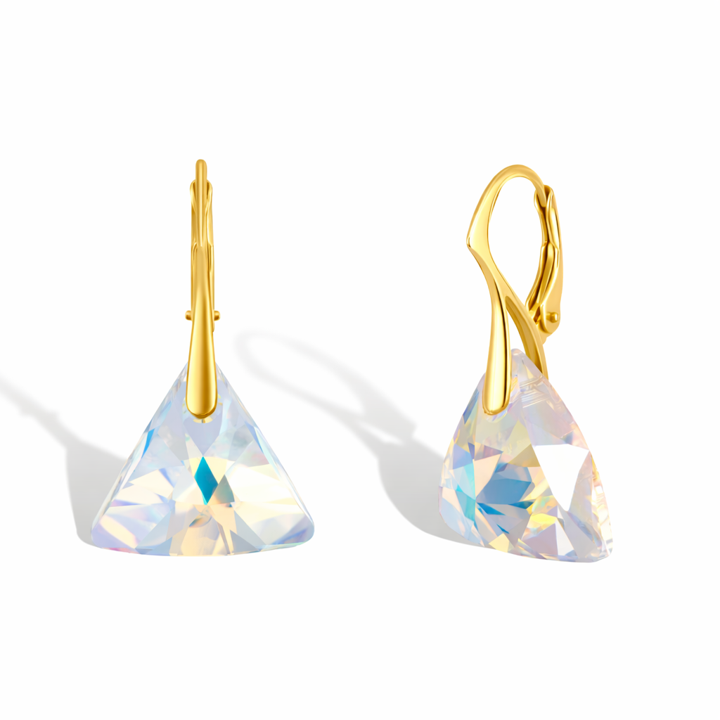 Cleopatra SS - Σκουλαρίκια επιχρυσωμένα και Kρύσταλλοι Swarovski® - Crystal AB
