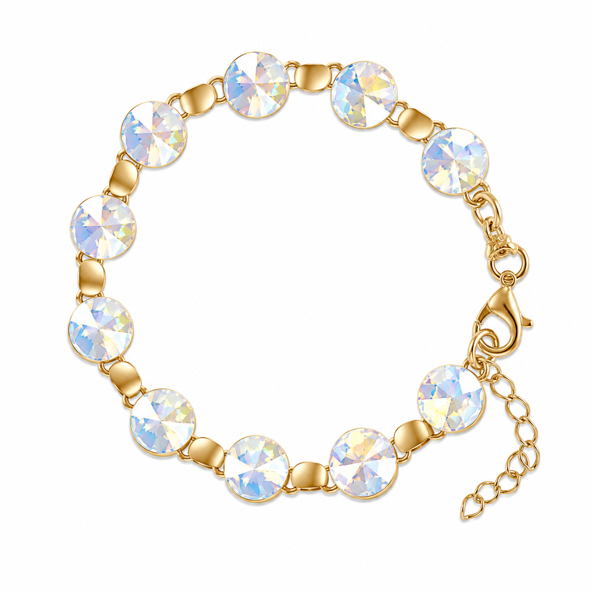 Dorotea SS - Βραχιόλι επιχρυσωμένο και κρύσταλλοι Swarovski® - Crystal AB