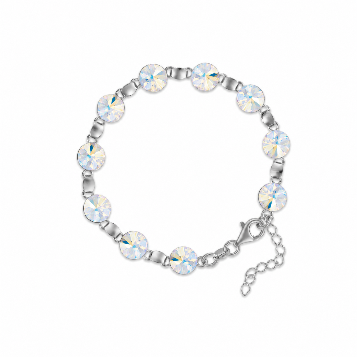 Dorotea SS - Βραχιόλι επιροδιωμένο και κρύσταλλοι Swarovski® - Crystal AB