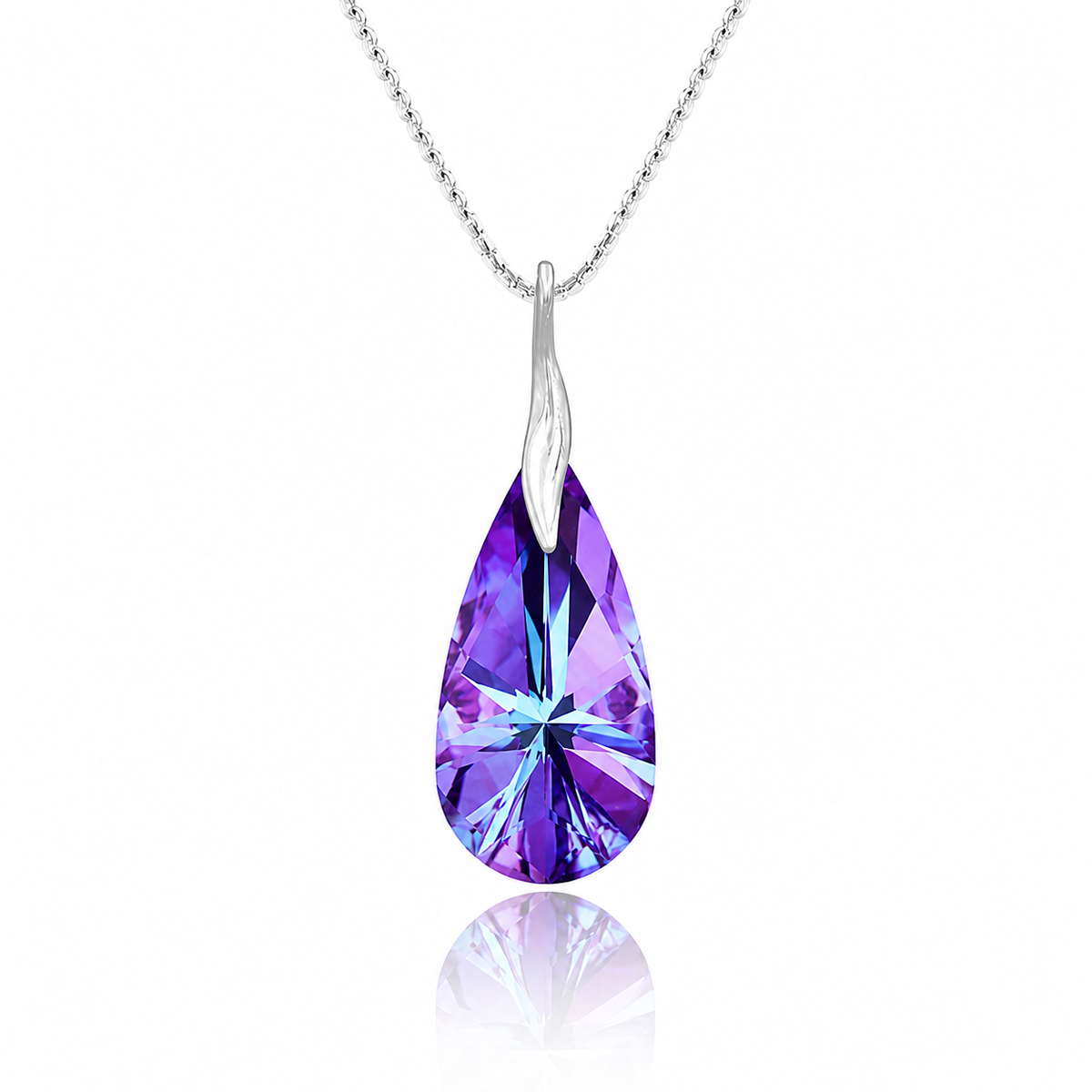 Pandora's Soul - Κολιέ επιροδιωμένο και κρύσταλλος Swarovski® - Vitrail Light