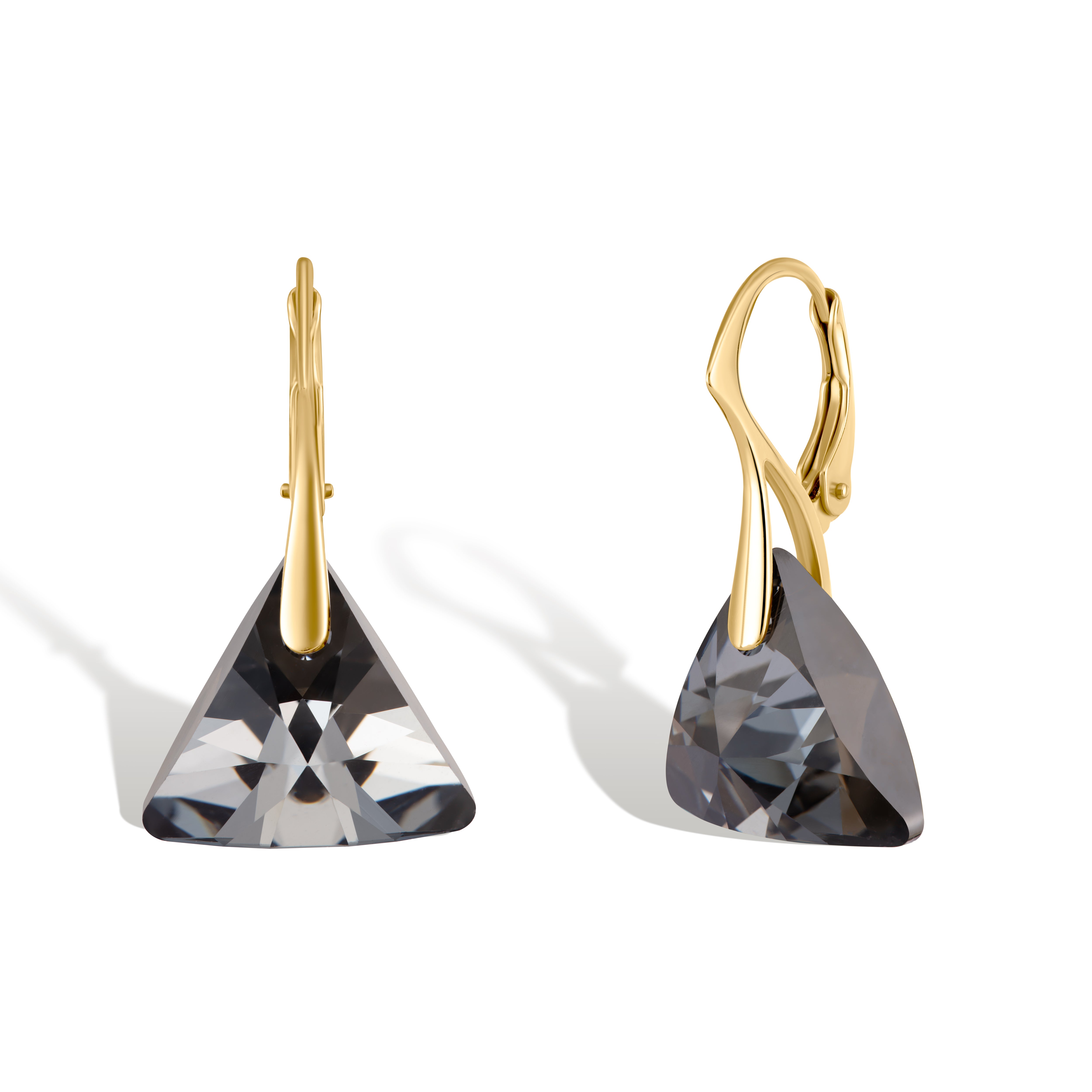 Cleopatra SS - Σκουλαρίκια επιχρυσωμένα και Kρύσταλλοι Αυστρίας® - Silver Night