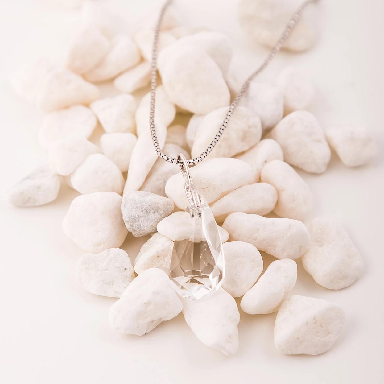 Pandora's Soul - Silver Necklace with Swarovski Crystal-White - Sensa Milano