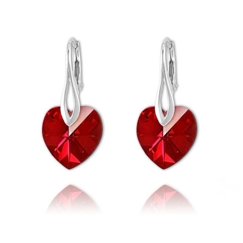 Amore Eterno - Silver Earrings with Swarovski Crystals-Siam AB - Sensa Milano