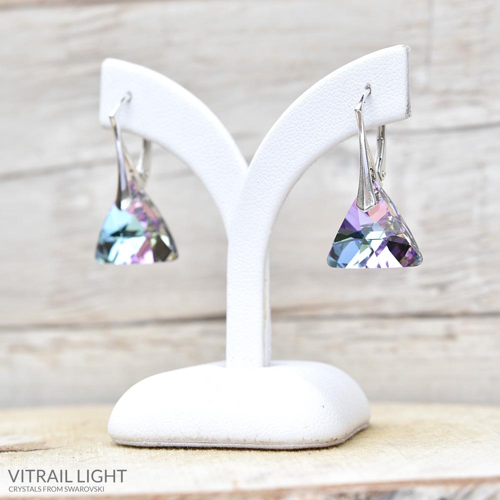Cleopatra - Silver Earrings with Swarovski Crystals-Vitrail Light - Sensa Milano
