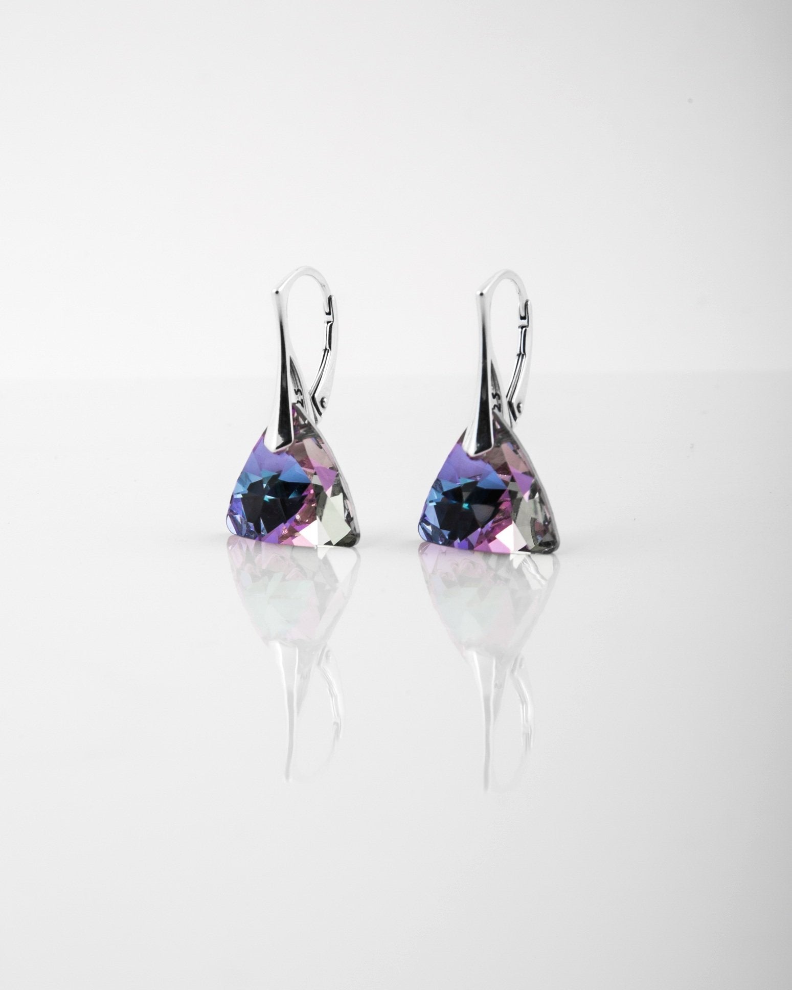Cleopatra - Silver Earrings with Swarovski Crystals-Vitrail Light - Sensa Milano