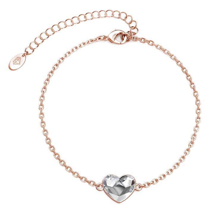 One Love - 18K Rose Gold Plated with Swarovski Crystal - Sensa Milano
